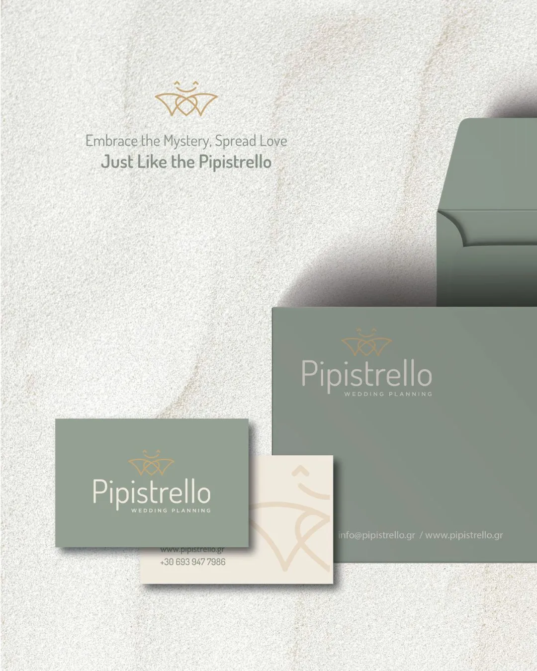 Pipistrello Wedding Planning visual identity symithengraphics graphic designer rethymno